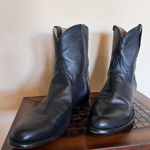 Tecovas Black Cowboy Western Boots Leather